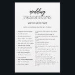 Minimalist Wedding Traditions shower game flyer<br><div class="desc">Enjoy your bridal shower with these simple and cute games. Check out our collection for more bridal shower games in the same style. Please note that these games are not editable.</div>