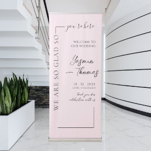 Minimalist Wedding Typography Retractable Banner