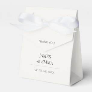 minimalist Wedding Warm Ivory Favour Box