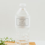 Minimalist Wedding Water Bottle Label<br><div class="desc">These minimalist wedding water bottle labels are perfect for a simple wedding. The modern romantic design features classic black and white typography paired with a rustic yet elegant calligraphy with vintage hand lettered style. Customisable in any colour. Keep the design simple and elegant, as is, or personalise it by adding...</div>
