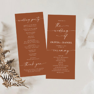 Minimalist Wedding Wedding Program Programme