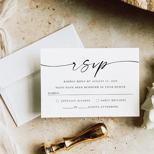 Minimalist Wedding Wedding RSVP Card  (Creator Uploaded)