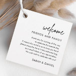 Minimalist Wedding Welcome Gift Bag Basket Favour Tags<br><div class="desc">Minimalist Wedding Welcome Gift Bag Basket Stickers</div>