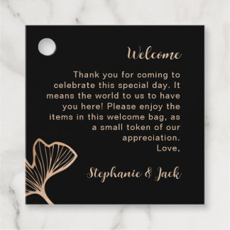Minimalist Wedding Welcome Gift Bag  Favour Tags