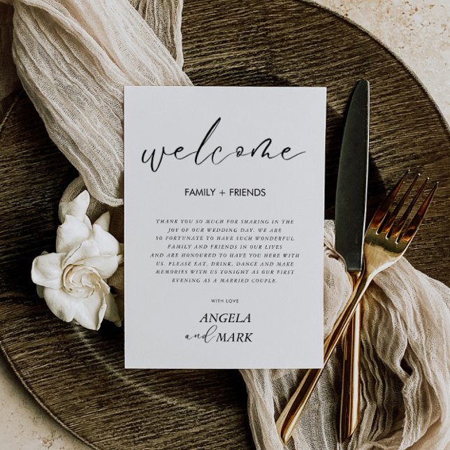 Minimalist Wedding Welcome Guest Thank You Card (Creator Uploaded)