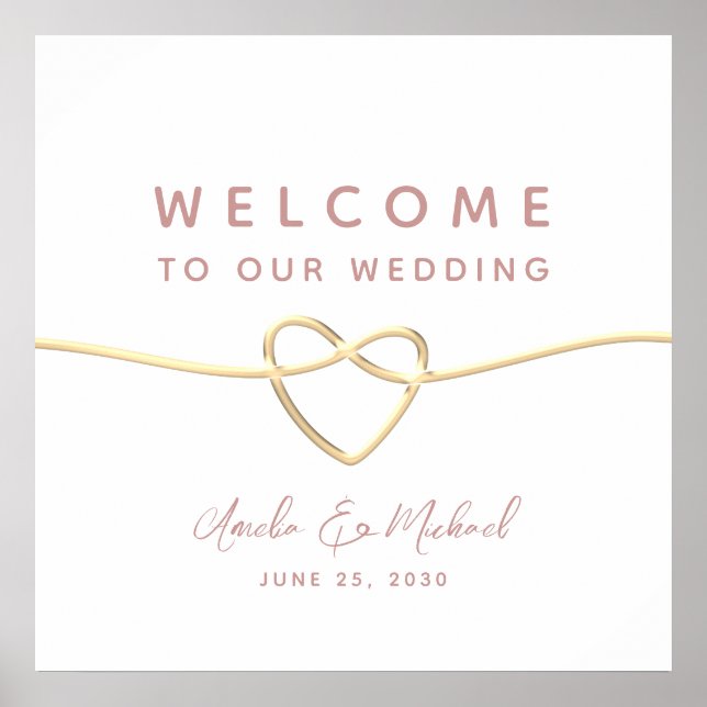 Minimalist Wedding Welcome Poster (Front)