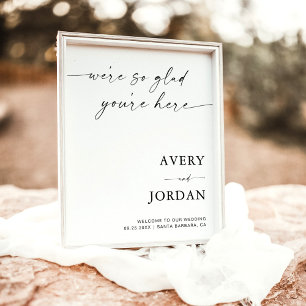 Minimalist Wedding Welcome Sign   Modern Welcome