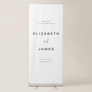 Minimalist Wedding Welcome Sign Vertical Banner