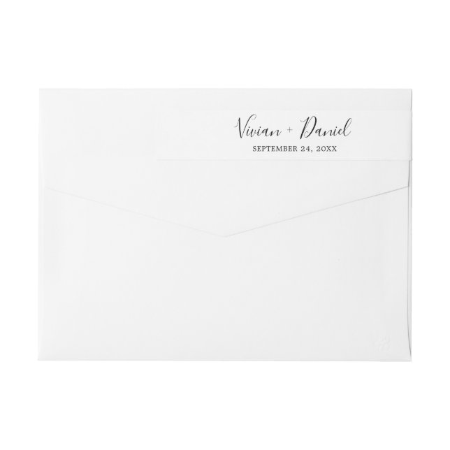 Minimalist Wedding Wrap Around Label (Back)