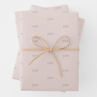 Minimalist Wedding Wrapping Paper | Warm Blush