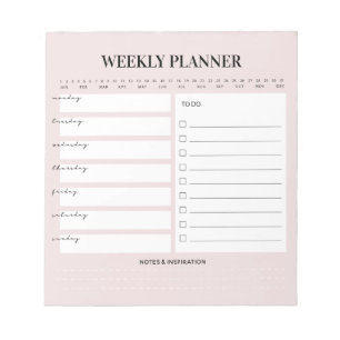 Minimalist Weekly Planner Notepad