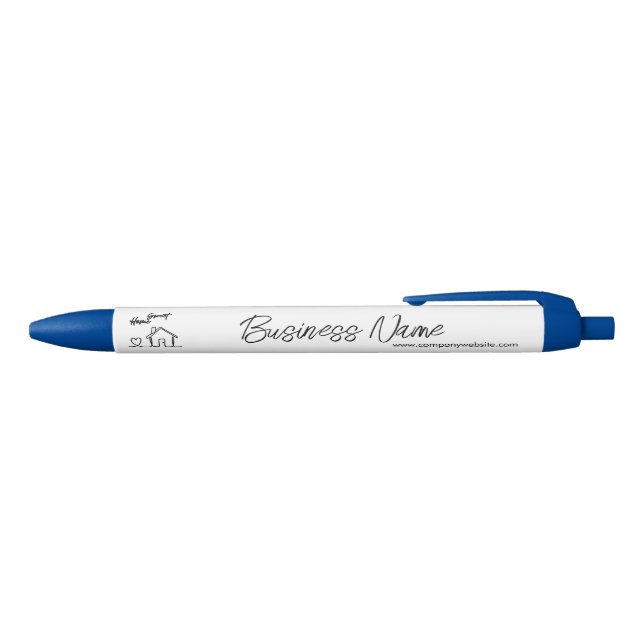 Minimalist Welcome Home Client Appreciation Black Ink Pen (Top)