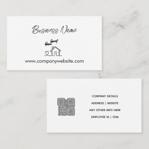 Minimalist Welcome Home Client Appreciation Business Card