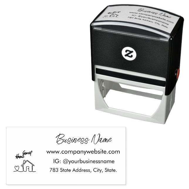 Minimalist Welcome Home Client Appreciation Self-inking Stamp (In Situ)