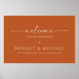 Minimalist Welcome To Our Wedding Poster