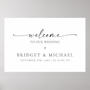 Minimalist Welcome To Our Wedding Poster