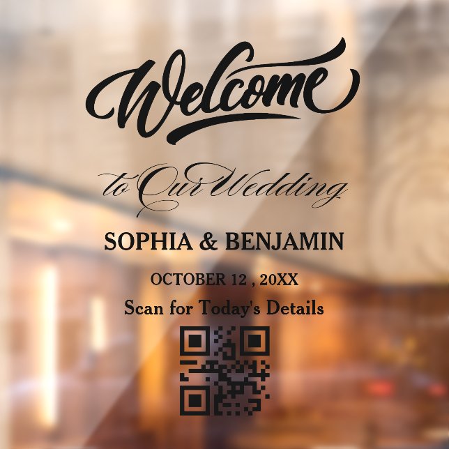 Minimalist Welcome to Our Wedding Window Cling (Sheet 2)