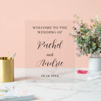 Minimalist Welcome Wedding Entrance Personalised