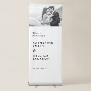 Minimalist Welcome Wedding Sign with Picture 