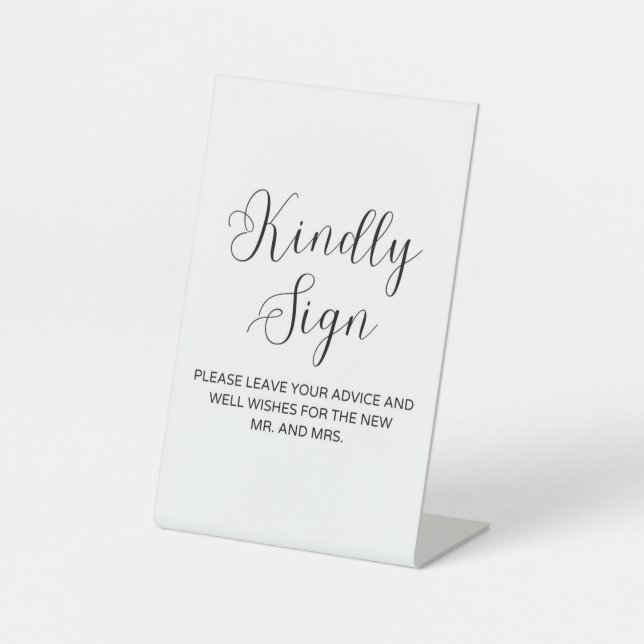 Minimalist Well Wishes Sign (Front)