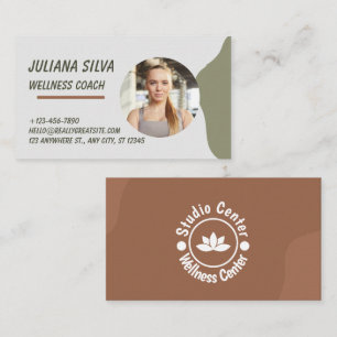 Minimalist Wellness Coach Custom Business Card