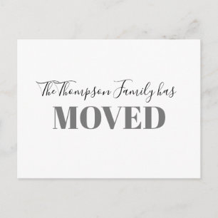 Minimalist We've Moved Simple Moving Budget Announcement Postcard