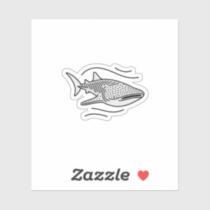 Minimalist Whale Shark Line Art