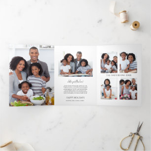 Minimalist What A Year Tri-Fold Holiday Card