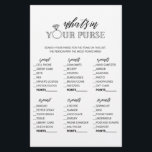 Minimalist what's in your purse bridal shower game flyer<br><div class="desc">Enjoy your bridal shower with these simple and cute games. Check out our collection for more bridal shower games in the same style. Please note that these games are not editable.</div>
