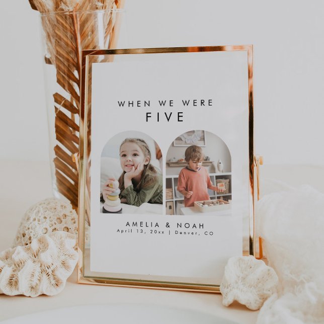 Minimalist When We Were Age Photo Table Number (Creator Uploaded)