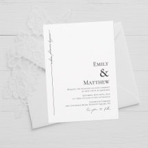 Minimalist Where Forever Begins Wedding Invitation