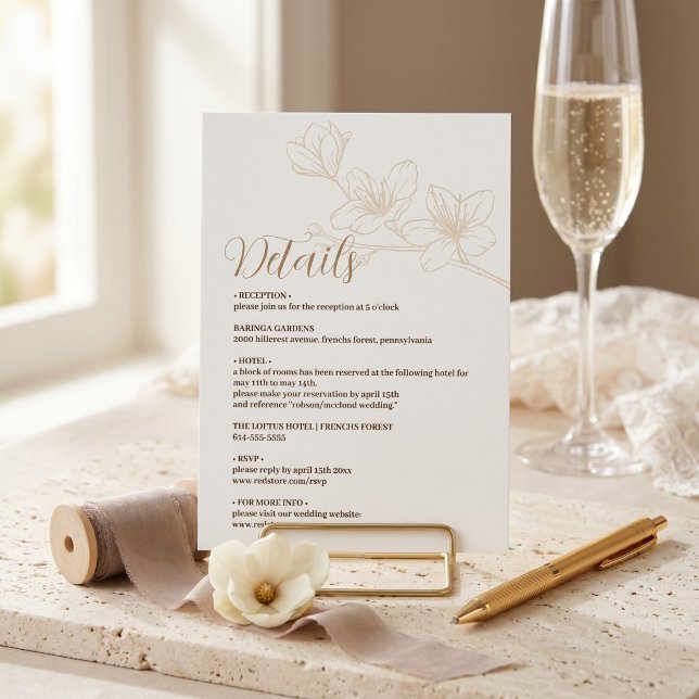 Minimalist Whimsical Script Wedding Enclosure Card (Minimalist Enclosure Card with Whimsical Script)
