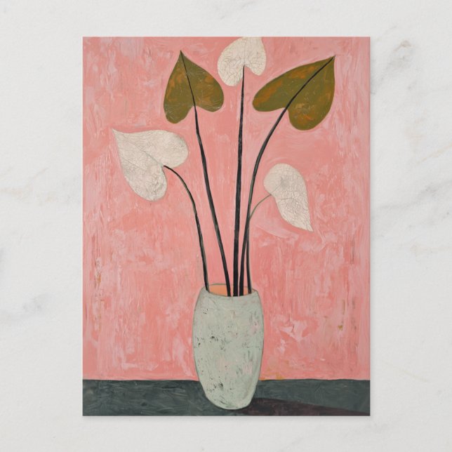 Minimalist Whimsy Flowers No.031 Postcard (Front)