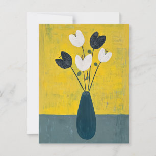 Minimalist Whimsy Flowers No.033 Postcard