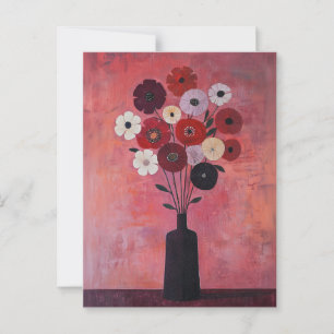 Minimalist Whimsy Flowers No.037 Postcard