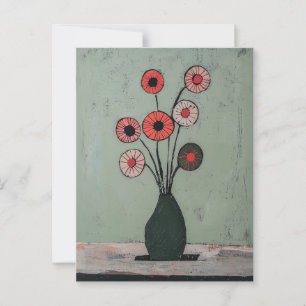 Minimalist Whimsy Flowers No.044 Postcard