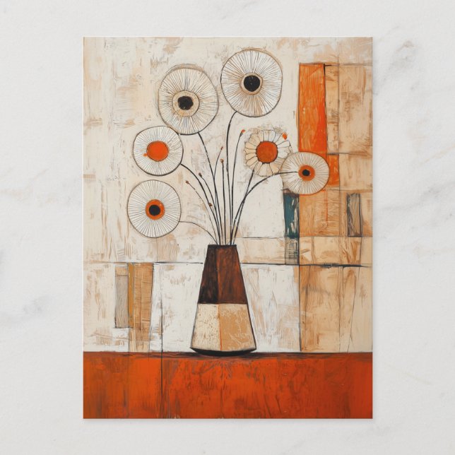 Minimalist Whimsy Flowers No.052 Postcard (Front)