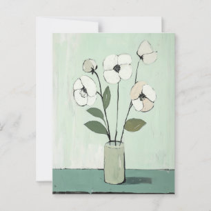 Minimalist Whimsy Flowers No.057 Postcard