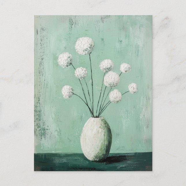 Minimalist Whimsy Flowers No.058 Postcard (Front)