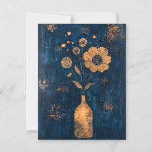Minimalist Whimsy Flowers No.060 Postcard