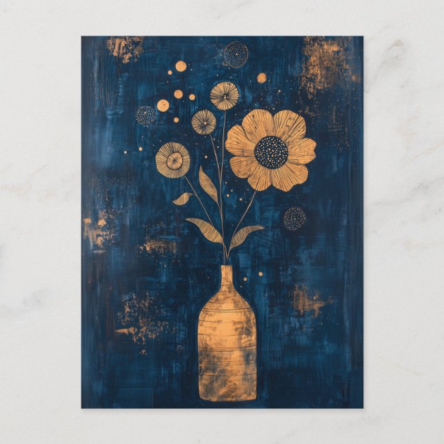 Minimalist Whimsy Flowers No.060 Postcard (Front)