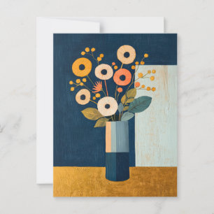 Minimalist Whimsy Flowers No.062 Postcard