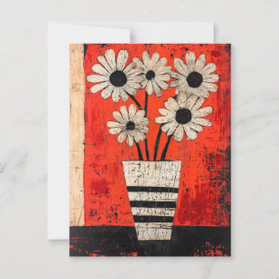 Minimalist Whimsy Flowers No.069 Postcard