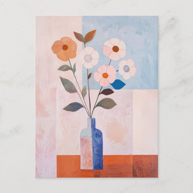 Minimalist Whimsy Flowers No.072 Postcard (Front)