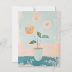 Minimalist Whimsy Flowers No.073 Postcard