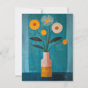 Minimalist Whimsy Flowers No.079 Postcard