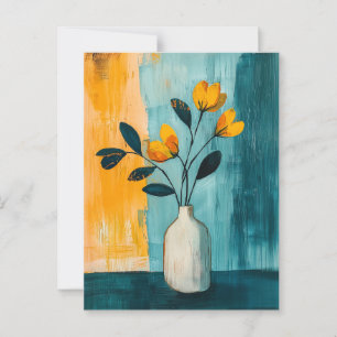 Minimalist Whimsy Flowers No.080 Postcard