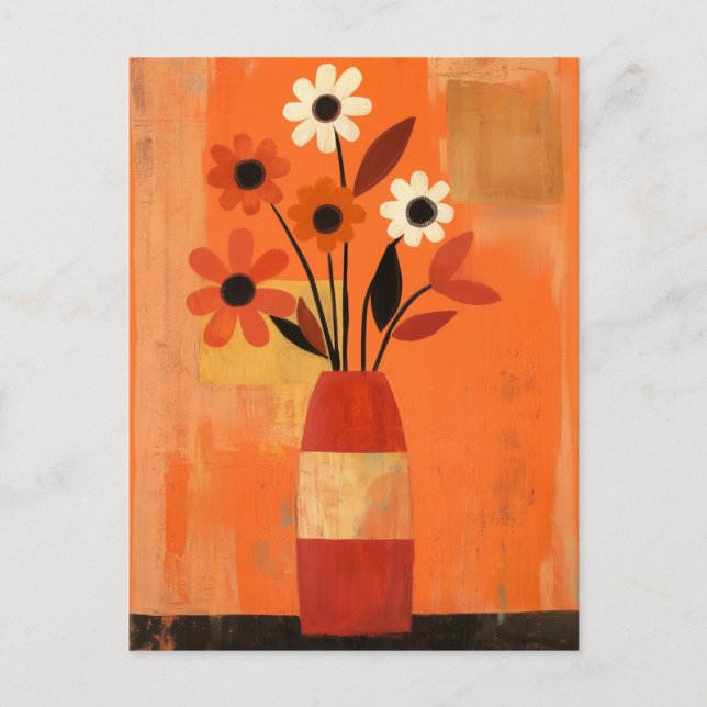 Minimalist Whimsy Flowers No.082 Postcard (Front)