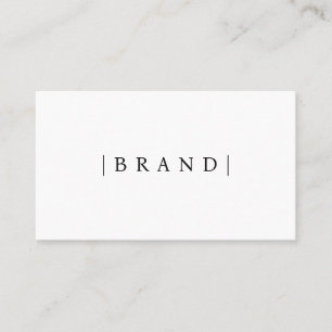 Minimalist white add brand name calling card