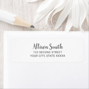 Minimalist White and Black Simple Address